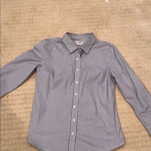 J Crew navy and white shirt